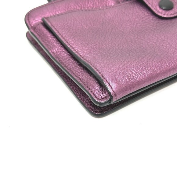 COACH 59958 Pop-up Wallet Messenger Bag Shoulder Bag Leather purple - Picture 4 of 13